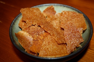 Sour, spicy injera chips
